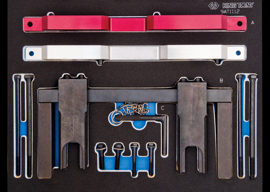 KING TONY Profi-Werkzeuge - Steuerzeiten-Einstell-Set für Benzinmotoren BMW 9AT1112E