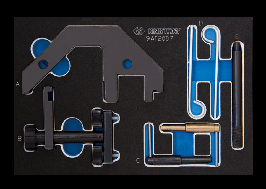 KING TONY Profi-Werkzeuge - Steuerzeiten-Einstellset, Diesel, BMW/VAUXHALL/OPEL/LAND ROVER/ROVER 9AT2007
