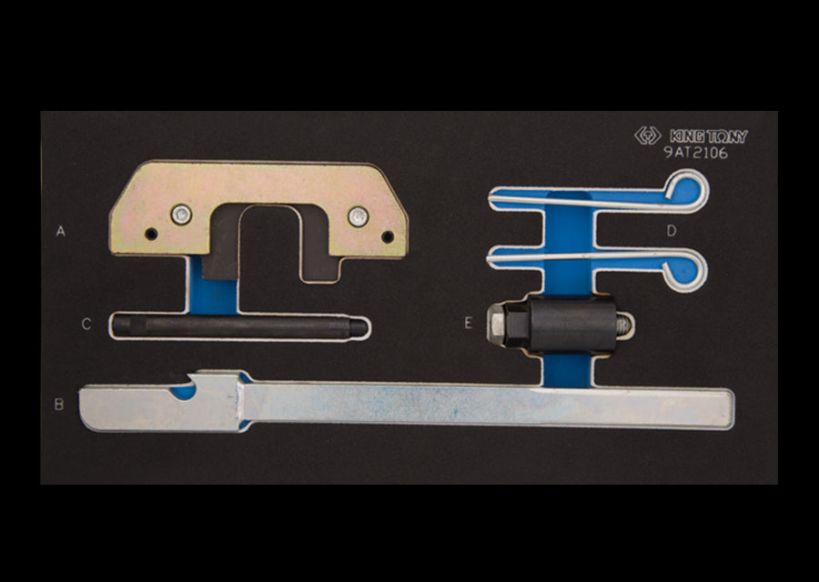 KING TONY Profi-Werkzeuge - Steuerzeiten-Einstell-Set, Diesel BMW/MINI/LAND ROVER/VAUXHALL/OPEL 9AT2106