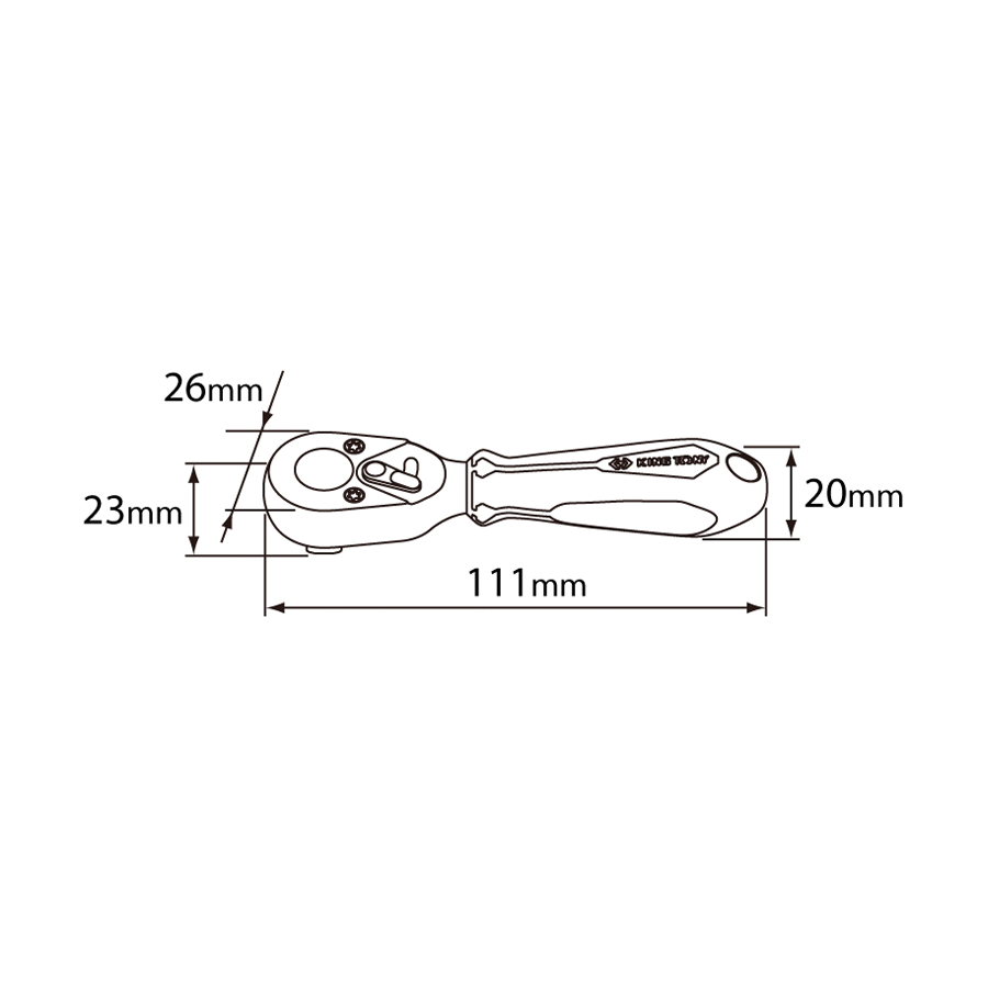 KING TONY Profi-Werkzeuge - 1/4" Ratsche 276A04G