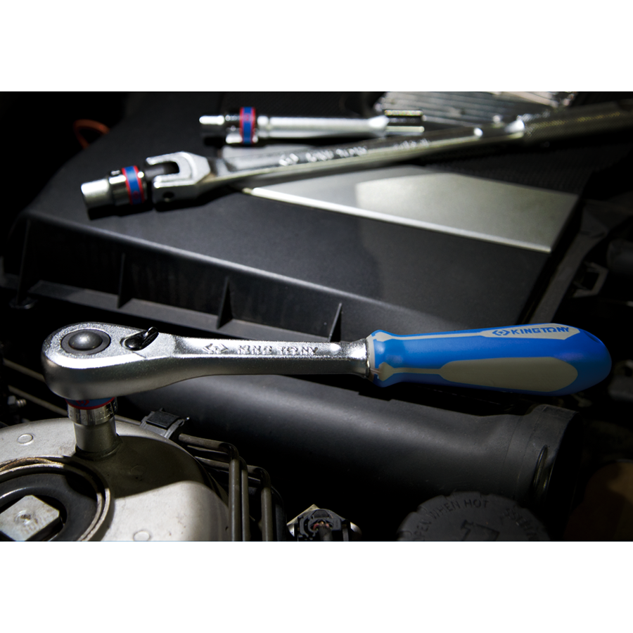 KING TONY Profi-Werkzeuge - Ratsche 1/4" "push button" 277355GS