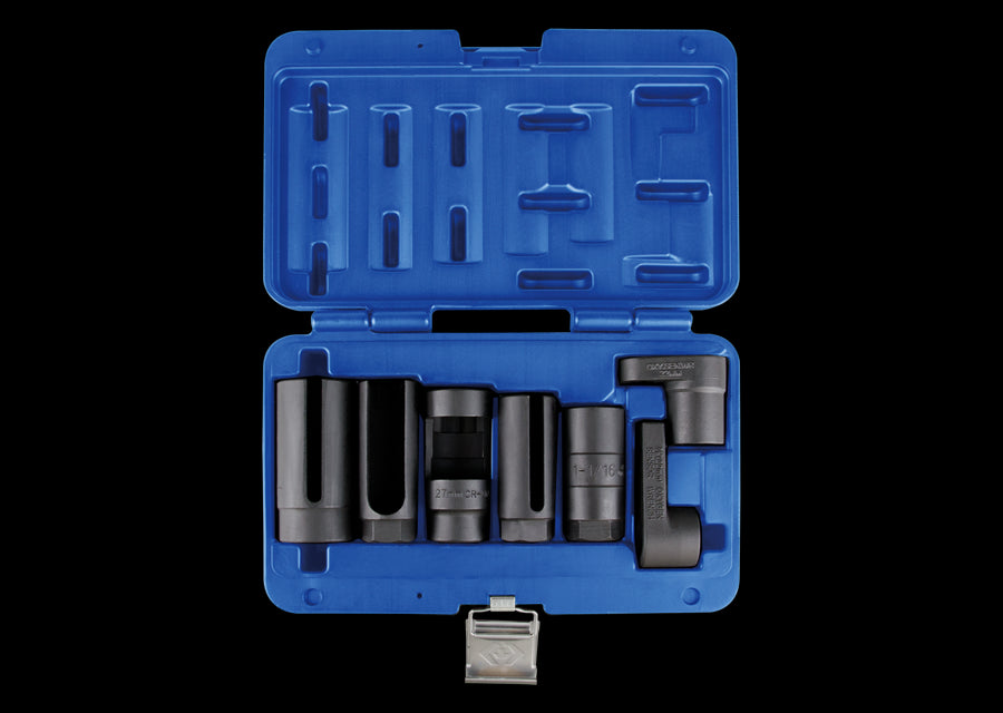 KING TONY Profi-Werkzeuge - 1/2" Lambdasonden-Steckschlüssel-Set - 7 tlg. 9AJ017