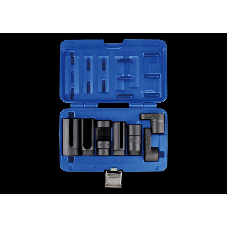 KING TONY Profi-Werkzeuge - 1/2" Lambdasonden-Steckschlüssel-Set - 7 tlg. 9AJ017