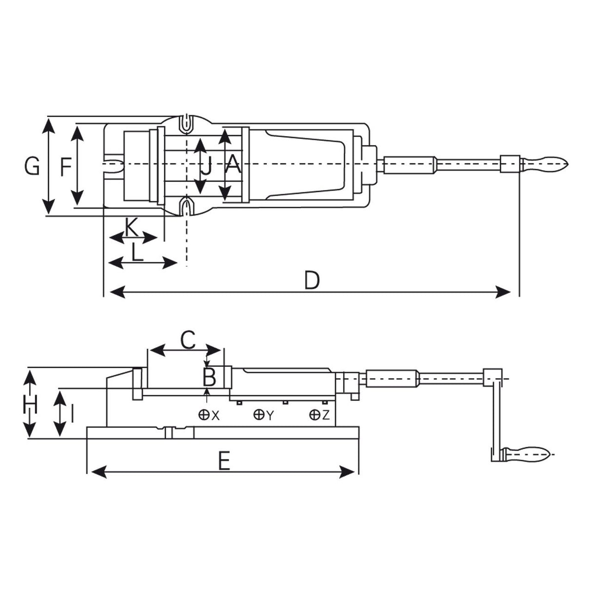 BERNARDO Schraubstöcke – Modell Hydraulischer Maschinenschraubstock VH 200