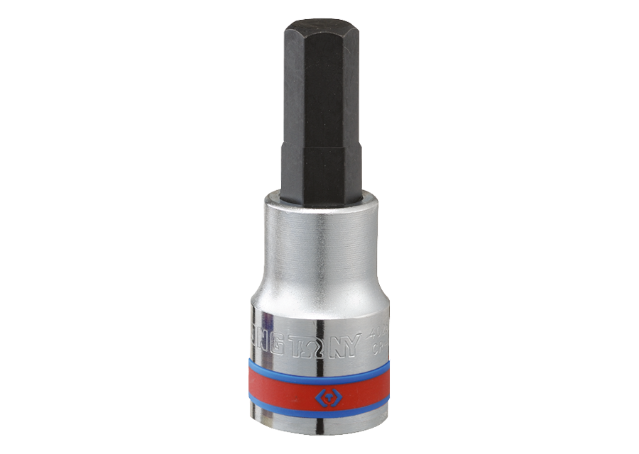 KING TONY Profi-Werkzeuge - 1/2" 6-Kant Bitsteckschlüssel, Zoll - 3/8" 402512S