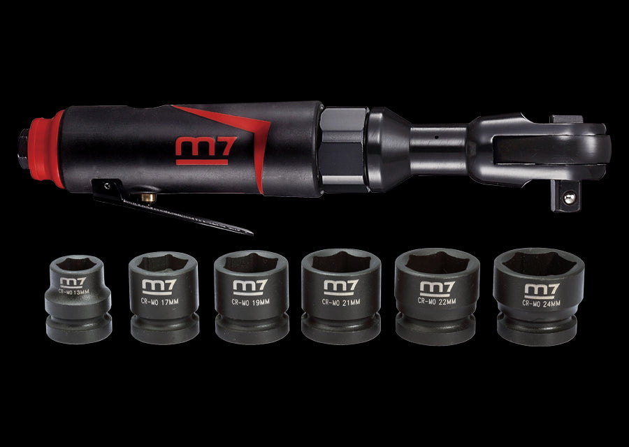 M7 Power-Werkzeuge - 1/2" Druckluft-Ratschenschlüssel NE483 + Steckschlüssel MA42006M NE483MA