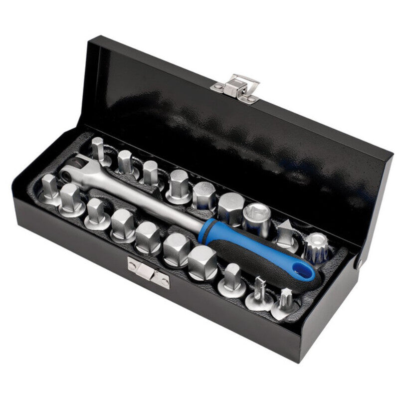 Draper Tools 3/4"-Kurbelgehäusestopfen-Satz, 20 tlg D12396