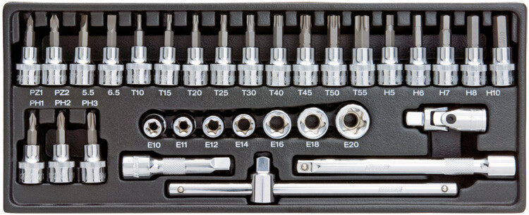 3/8" Bit Cap+E-Torx Satz, 32-teilig, S-Modul