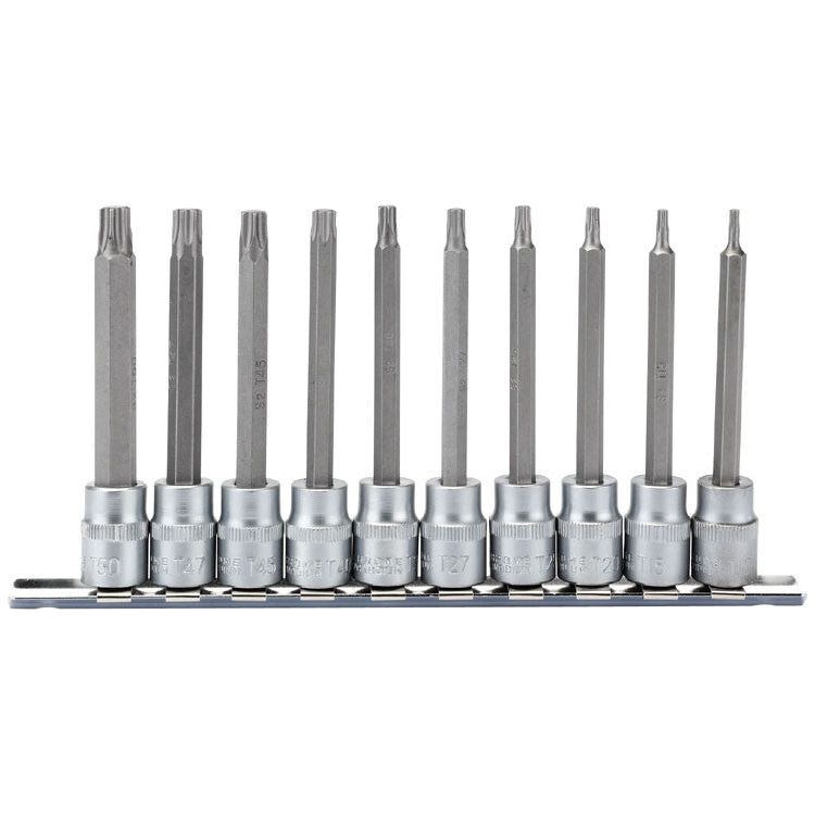 Draper Tools 3/8" Steckschlüsselschiene torx lang, 10 Stück D16310