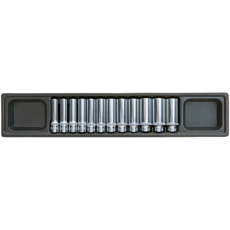 Custor 3/8" Steckschlüsselsatz lang 12-teilig, 12 Stück, S-Modul CSS03012S