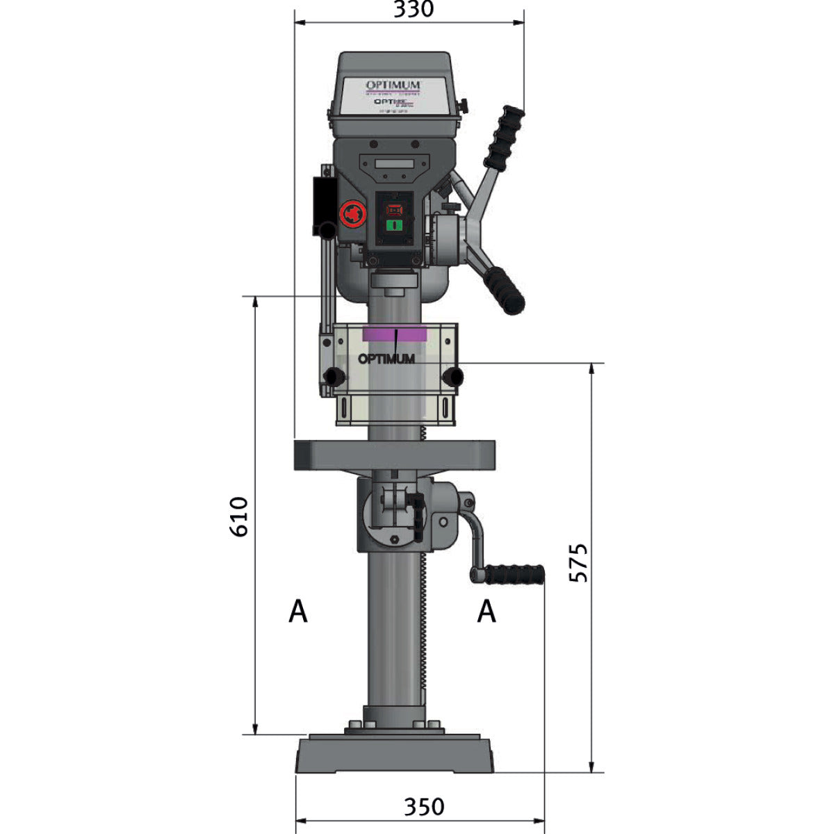 Optimum Tischbohrmaschine OPTIdrill D 23Pro (400 V) Aktions Set - SM-3003020SET
