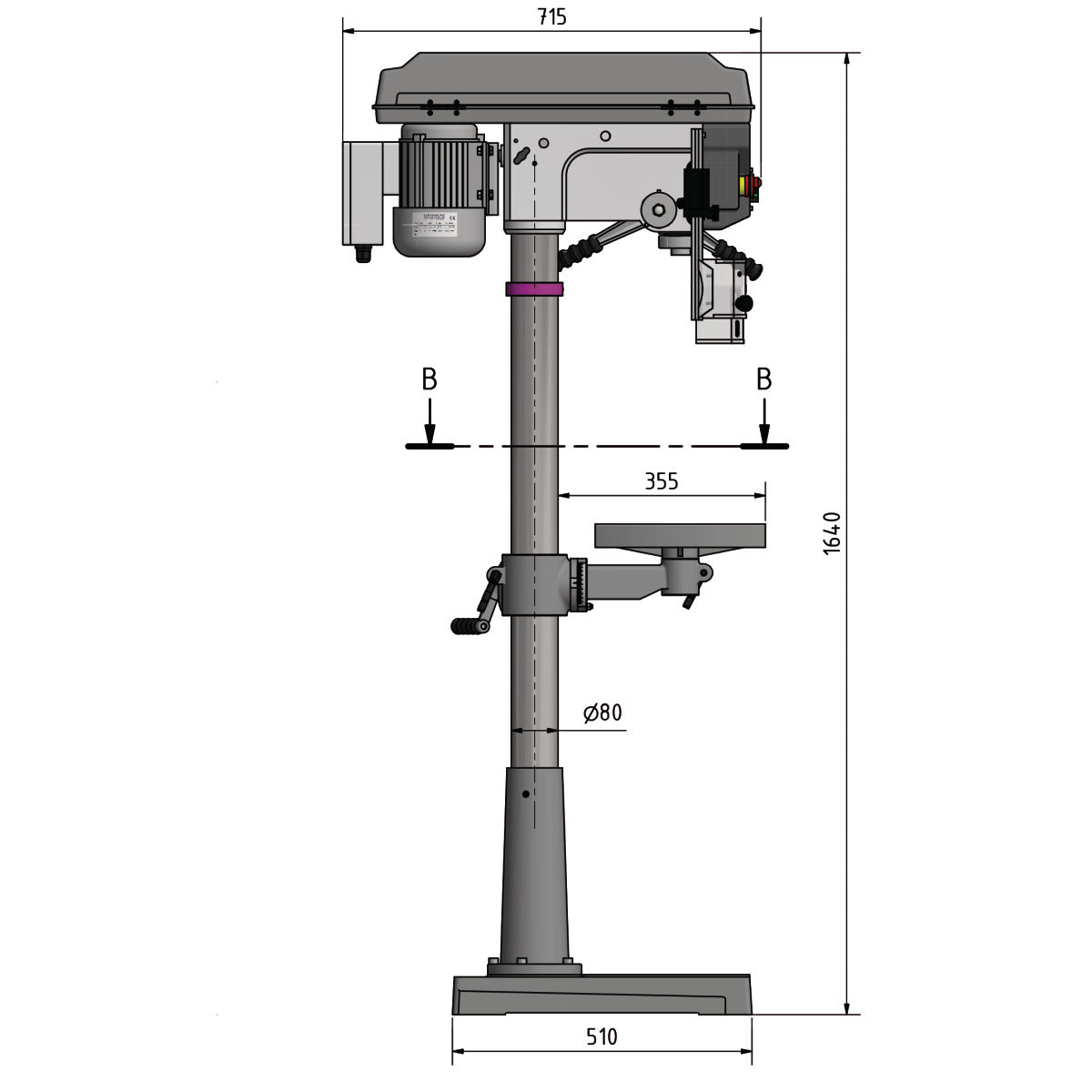 Optimum Säulenbohrmaschine OPTIdrill D 26Pro Aktions Set - SM-3003030SET