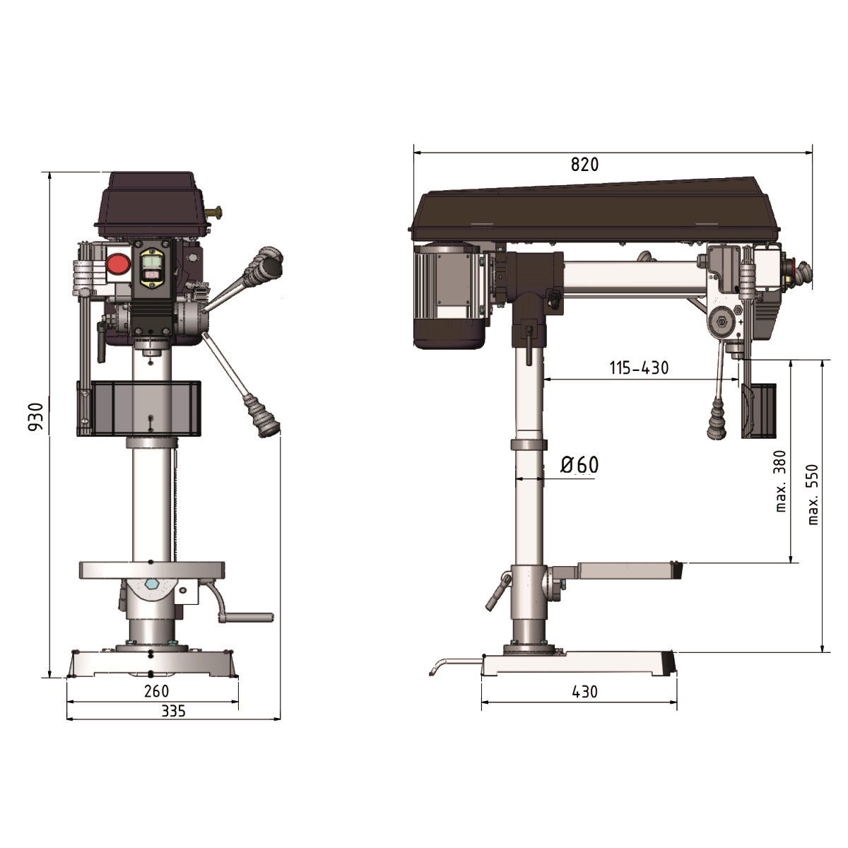 Optimum Radialbohrmaschine OPTIdrill RB 6T - SM-3009161