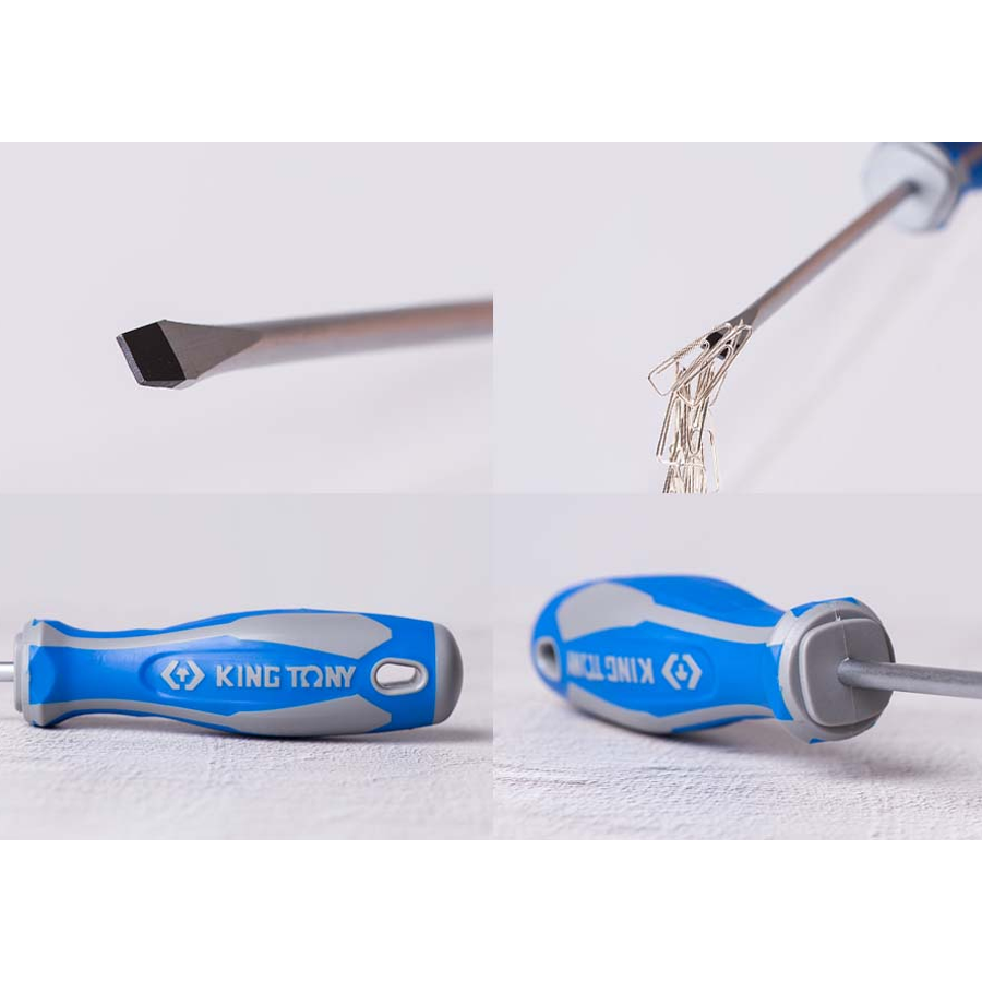 KING TONY Profi-Werkzeuge - Schlitz-Schraubendreher-Set - 8 tlg. 30118MR