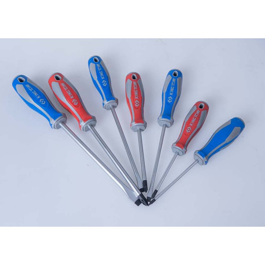 KING TONY Profi-Werkzeuge - Schlitz- und PHILLIPS®-Schraubendreher-Set - 7 tlg. 30127MR