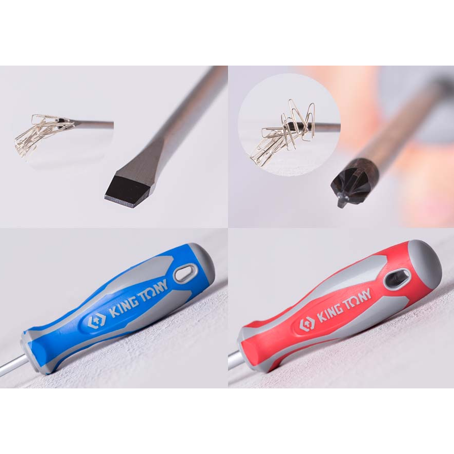 KING TONY Profi-Werkzeuge - Schlitz- und PHILLIPS®-Schraubendreher-Set - 7 tlg. 30127MR