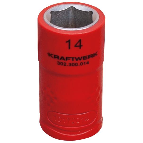 Kraftwerk 3/8" VDE Elektriker Steckschlüsseleinsatz Aussen Sechskant 14 mm