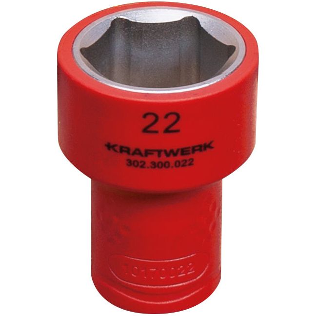 Kraftwerk 3/8" VDE Elektriker Steckschlüsseleinsatz Aussen Sechskant 22 mm