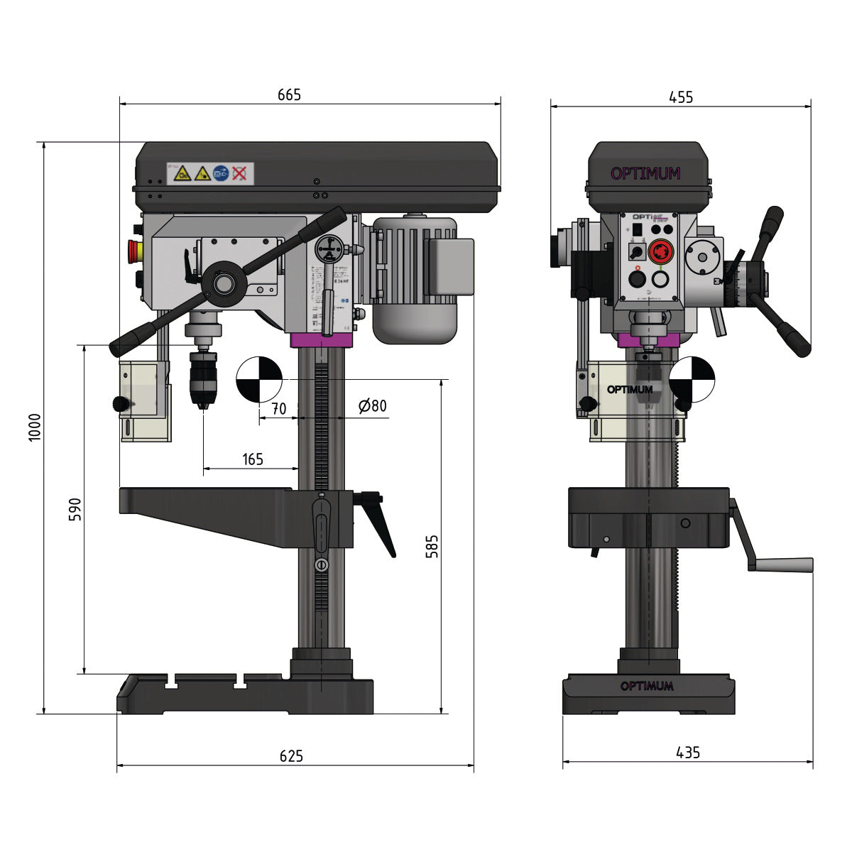 Optimum Tischbohrmaschine OPTIdrill DH 28FT - SM-3020260