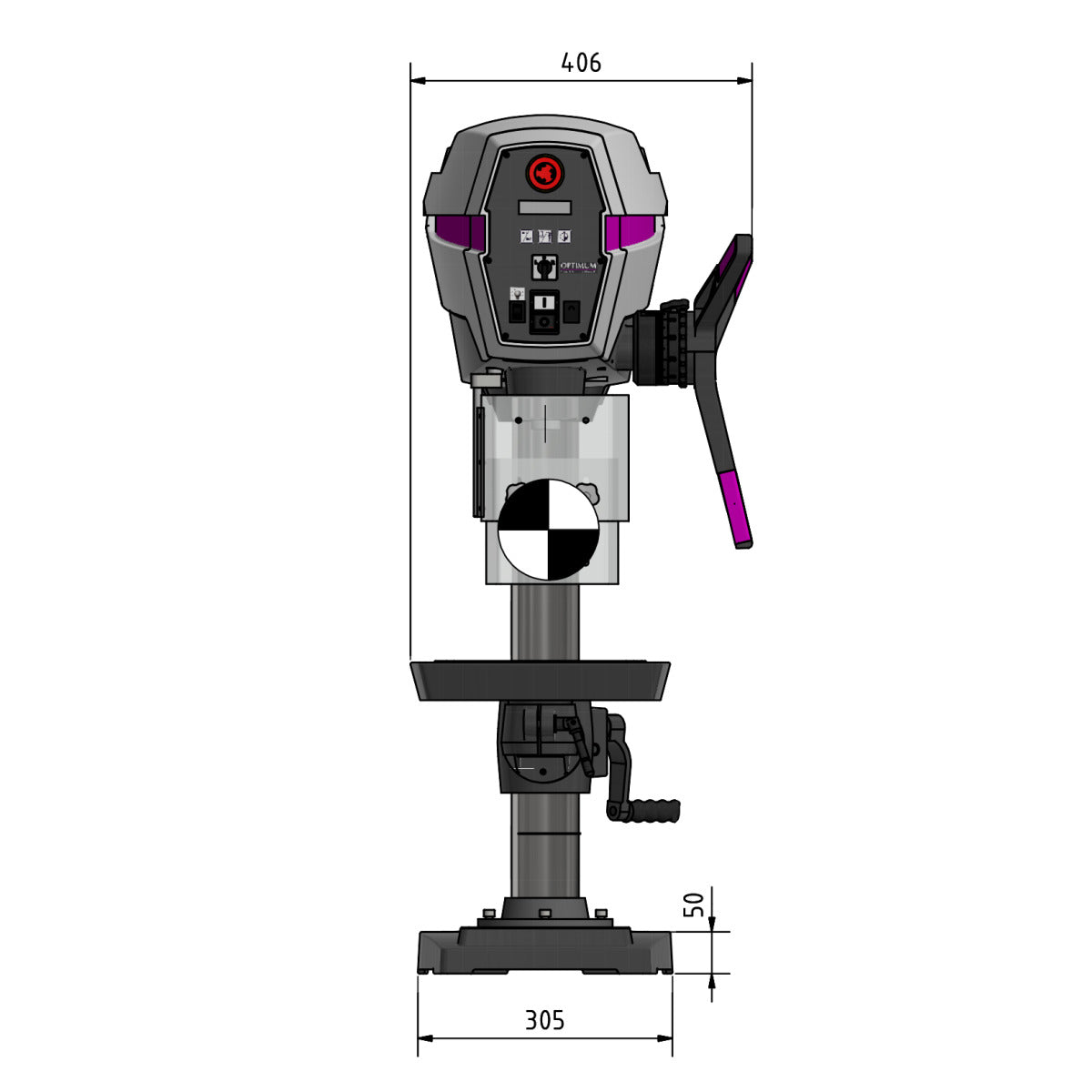 Optimum Tischbohrmaschine OPTIdrill DP 26-T (400 V) - SM-3020625T