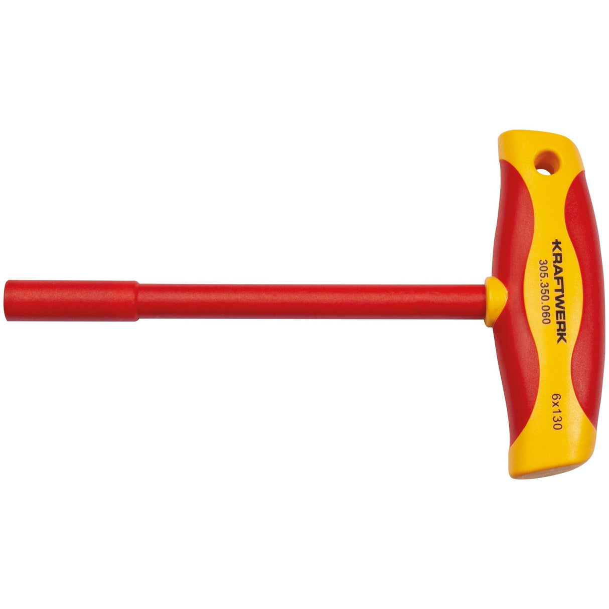 Kraftwerk VDE Elektriker Steckschlüssel mit T-Griff Aussen Sechskant 6 mm