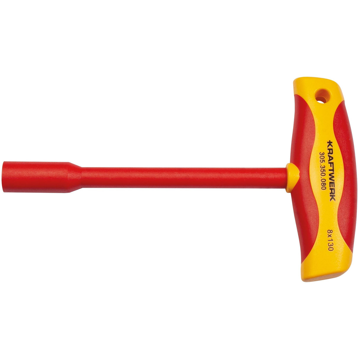 Kraftwerk VDE Elektriker Steckschlüssel mit T-Griff Aussen Sechskant 8 mm