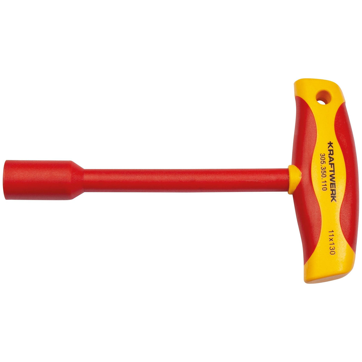 Kraftwerk VDE Elektriker Steckschlüssel mit T-Griff Aussen Sechskant 11 mm