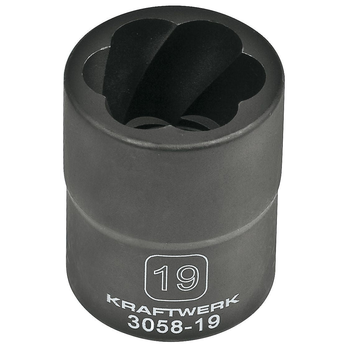 Kraftwerk PRO LINE 1/2" Spiralnutenausdreher, Ausdreh-Steckschlüsseleinsatz 19 mm