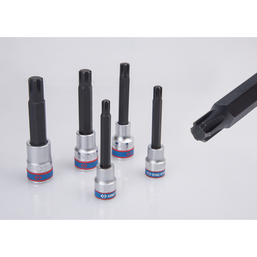 KING TONY Profi-Werkzeuge - 3/8"+ 1/2" RIBE Steckschlüssel-Set, Steckleiste - 5 tlg. 3105PR