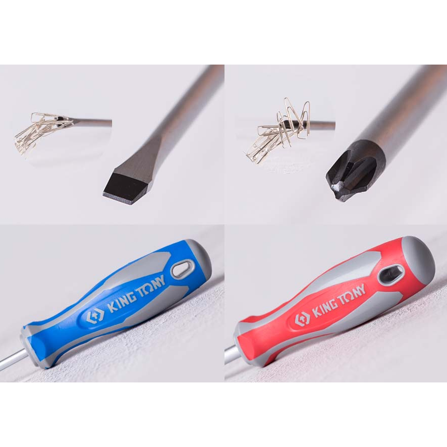 KING TONY Profi-Werkzeuge - Schlitz- und PHILLIPS®-Schraubendreher-Set - 6 tlg. 31216MR