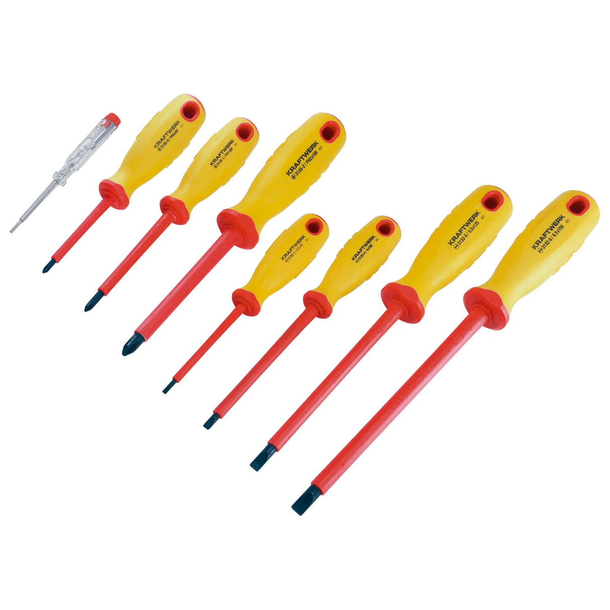 Kraftwerk Ergokraft VDE Elektriker-Schraubendreher-Satz, 8-tlg