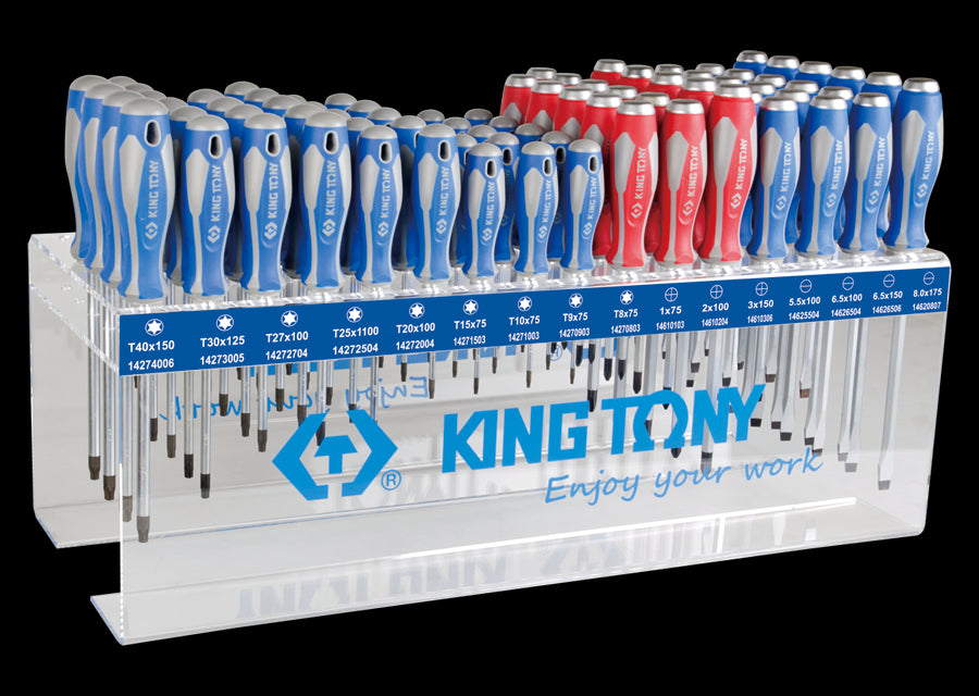 KING TONY Profi-Werkzeuge - Schraubendreher-Verkaufsdisplay - 96 tlg. 31516MR
