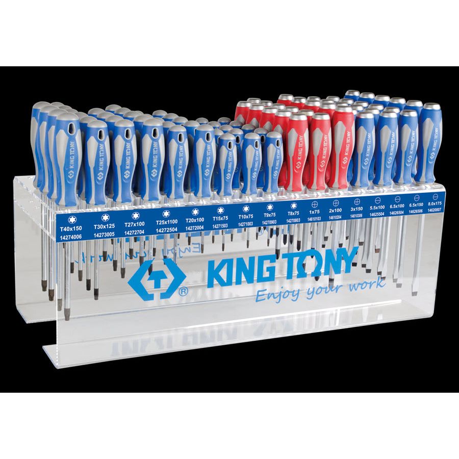 KING TONY Profi-Werkzeuge - Schraubendreher-Verkaufsdisplay - 96 tlg. 31516MR