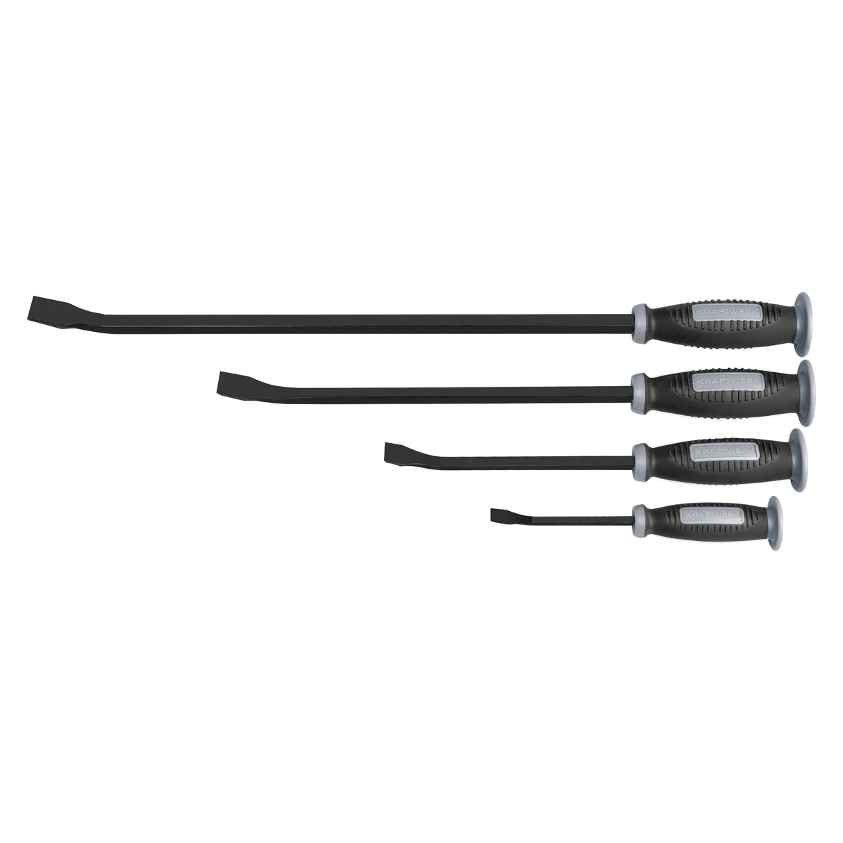 Kraftwerk PRO LINE Hebeleisen, Stemmhebel-Satz aus Karbonstahl mit Kunststoffgriff, 4-tlg