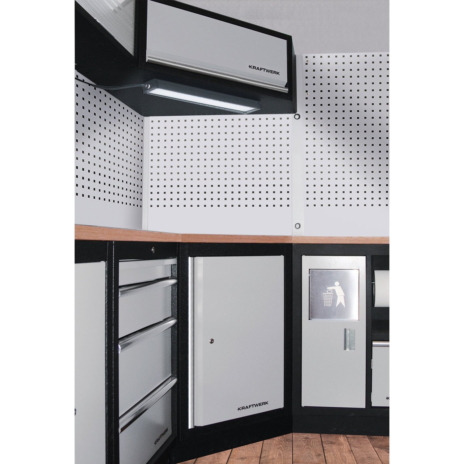 Kraftwerk Mobilio Werkstatteinrichtung, Werkbank LED-Unterbauleuchte, 20 W / 60 cm