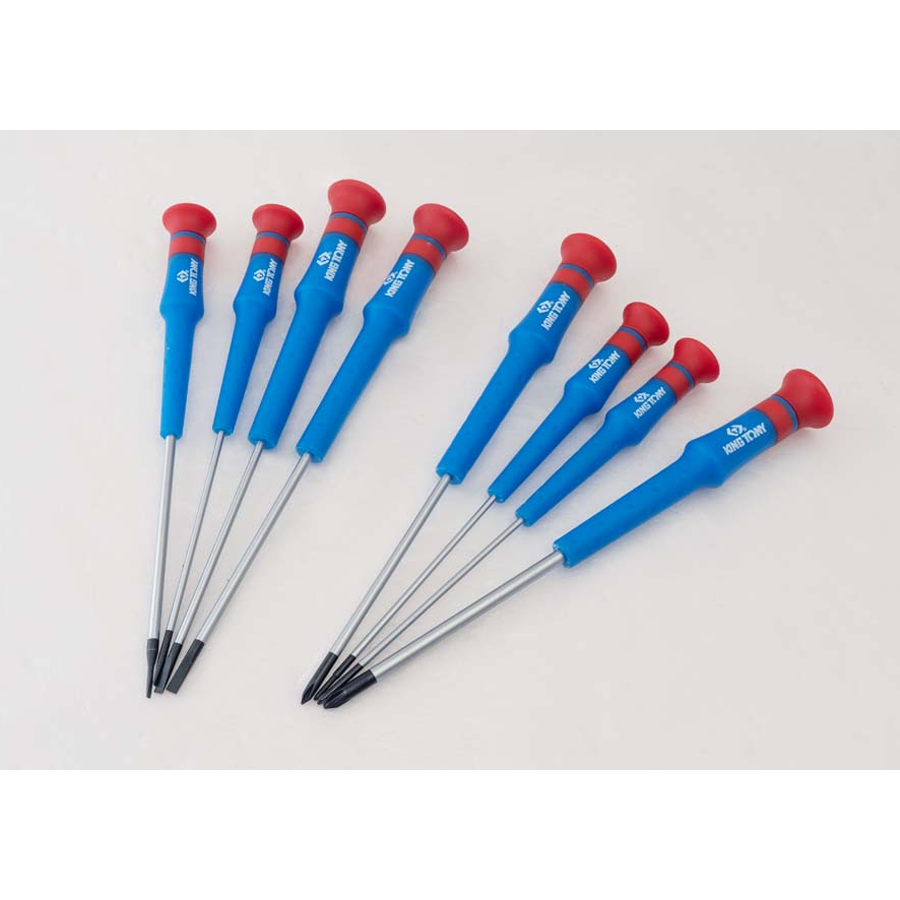KING TONY Profi-Werkzeuge - Schlitz- und PHILLIPS®-Präzisions-Schraubendreher-Set - 8 tlg. 32118MR
