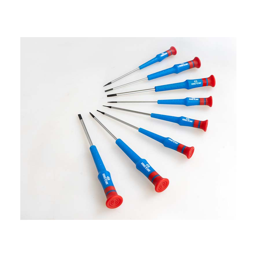 KING TONY Profi-Werkzeuge - Präzisions-Schlitz-Schraubendreher-Set - 8 tlg. 32218MR