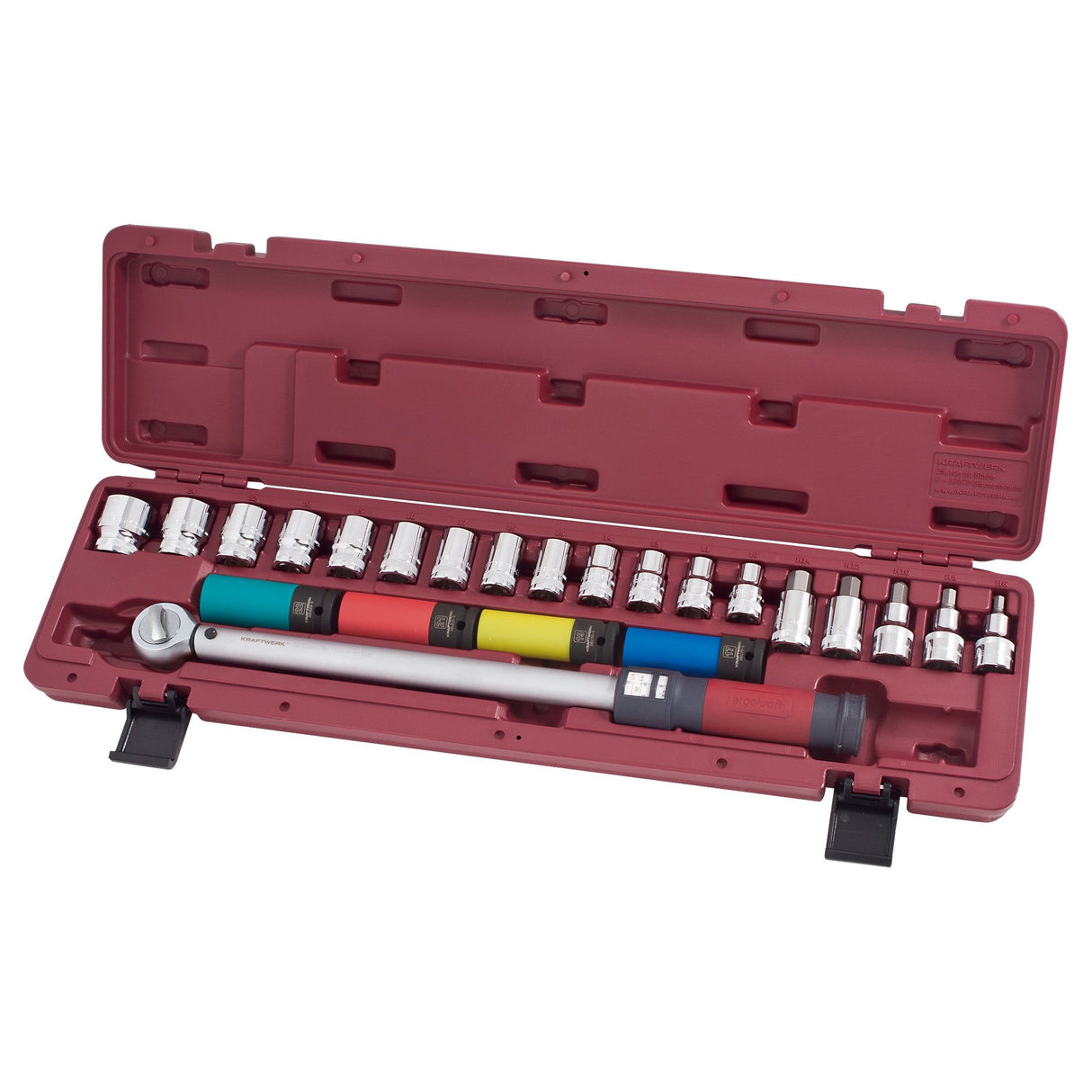Kraftwerk Alu PRO LINE 1/2" Drehmomentschlüssel Satz, 40 - 200 Nm, 23-tlg
