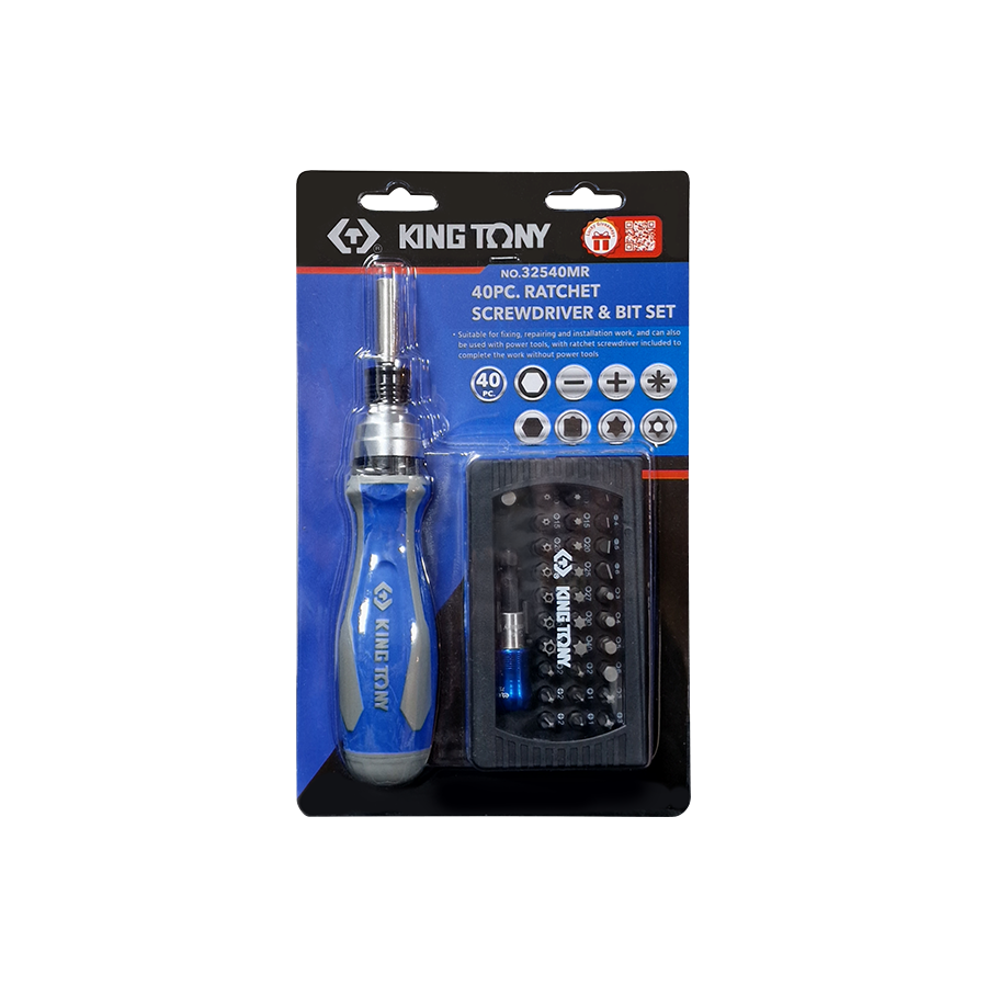KING TONY Profi-Werkzeuge - Ratschen-Bit-Schraubendreher - 40TLG 32540MR