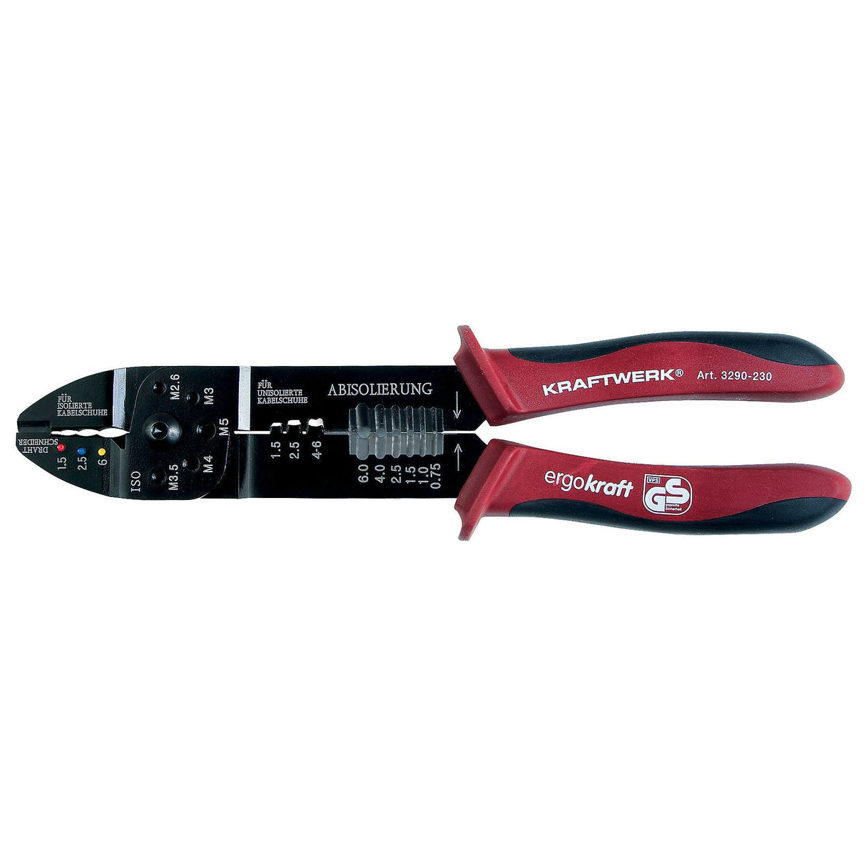 Kraftwerk Ergokraft 5-in-1 Abisolier- und Kabelschuhzange