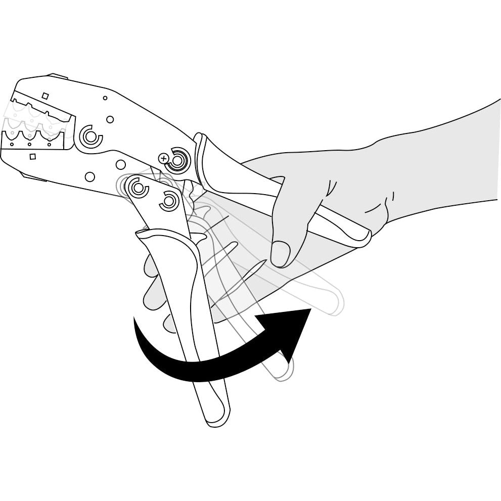 Kraftwerk Ratschen-Hebel-Crimpzangen-Koffer, 2-tlg