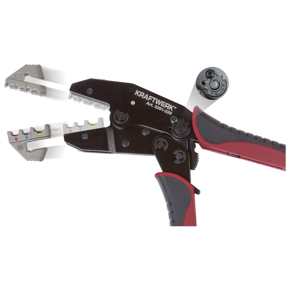 Kraftwerk Ratschen-Hebel-Crimpzangen-Koffer, 2-tlg