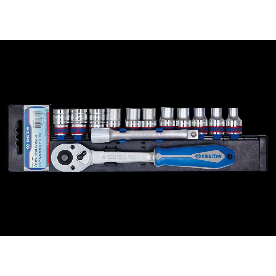 KING TONY Profi-Werkzeuge - 1/2" Steckschlüssel-Set -13 tlg. 4313MR01