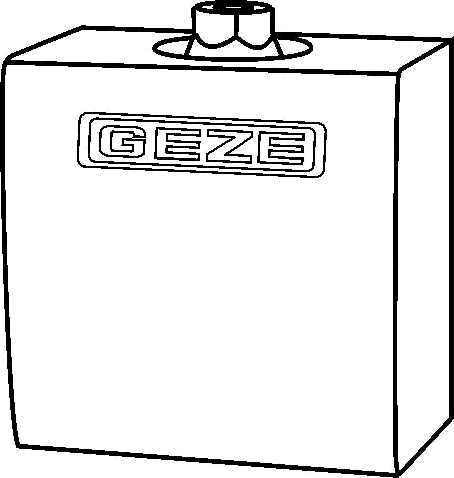 GEZE Drehlager T-Stop Gleitschiene für TS5000 TS5000L TS3000V, silber