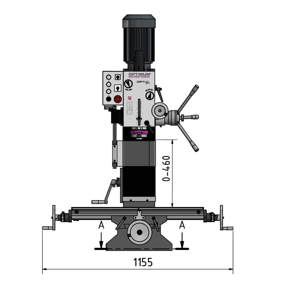 Optimum OPTImill Bohr-Fräsmaschine MB 4D - Art. 3338448