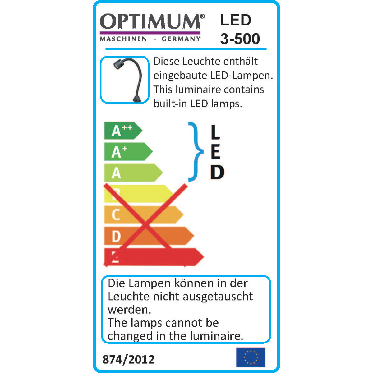 Optimum LED-Maschinenlampe LED 3-500 - Art. 3351010