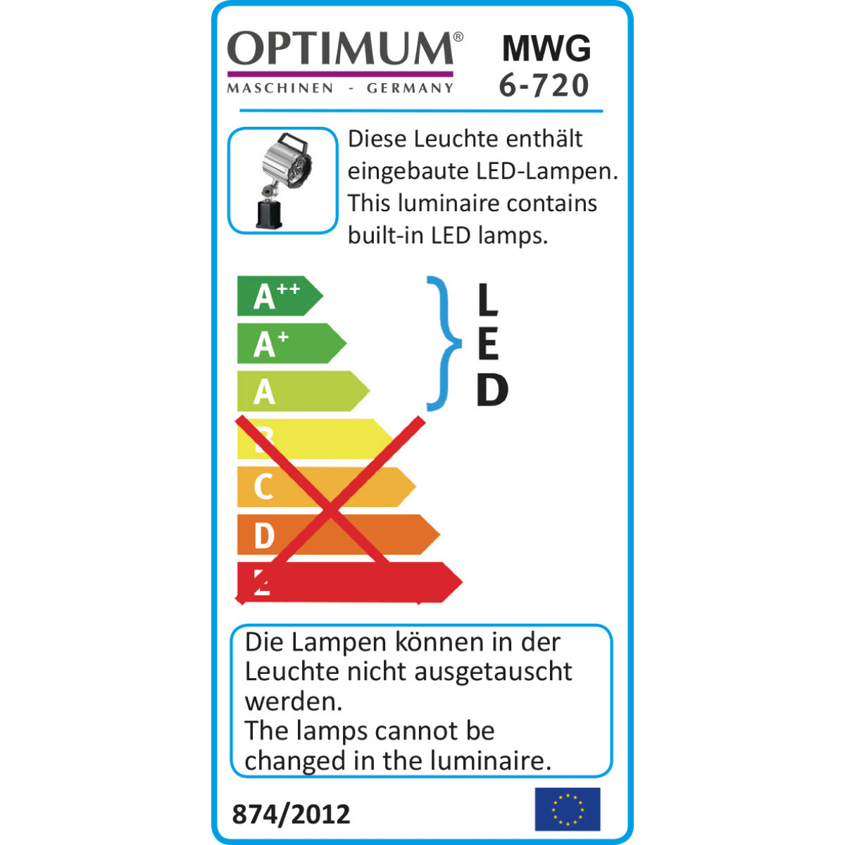 Optimum LED Maschinen- und Werkstattleuchte MWG 6-720 - Art. 3351053
