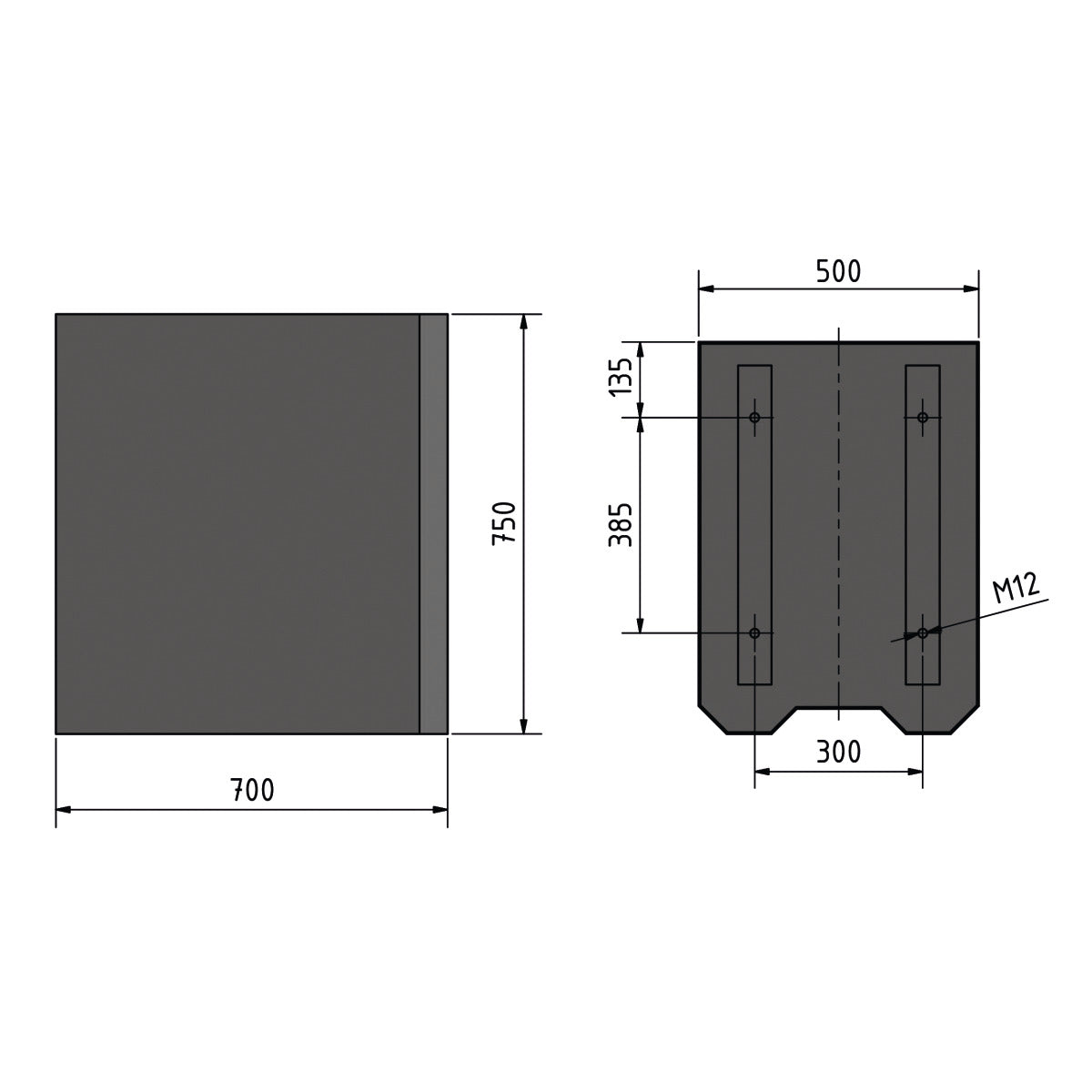 Optimum Maschinenunterbau MSM 2 700 x 550 x 750 mm - Art. 3353009