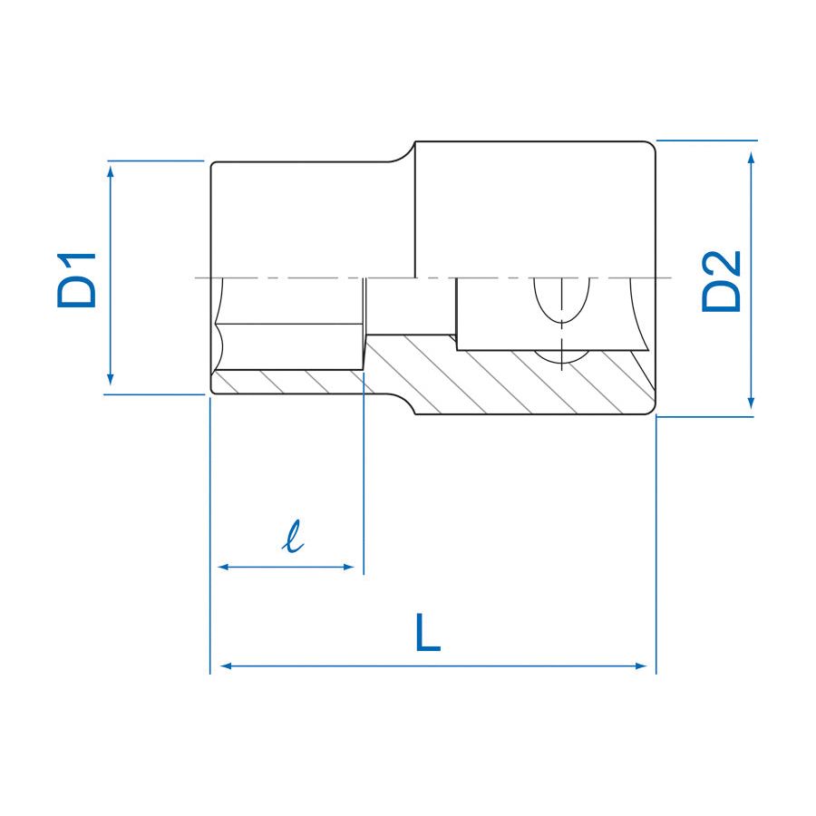 KING TONY Profi-Werkzeuge - 3/8" Steckschlüssel für Außen-TORX®-Schrauben 337514M