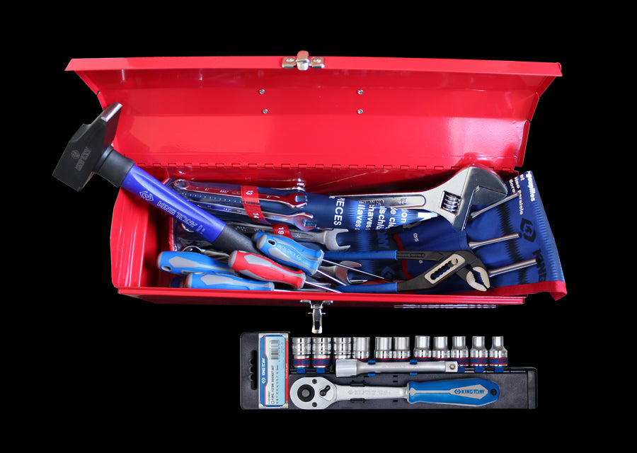 KING TONY Profi-Werkzeuge - Komplette Werkzeugkiste - 39 tlg. 902A039MR
